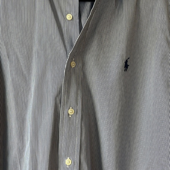 Ralph Lauren Light Gray Striped Shirt - Picture 2 of 3